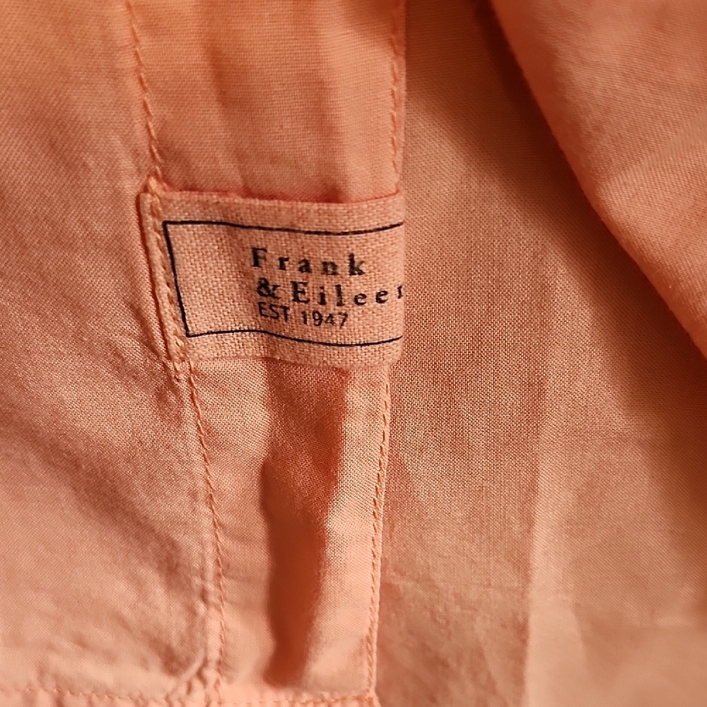 Frank & Eileen Light Peachy Pink Beach Vacation Resort Shirt Designer Luxury Sm - Picture 6 of 9